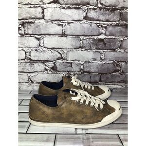 Converse Unisex Jack Purcell Brown Leather Sneakers Shoes Men’s Sz 9M US/42.5EU